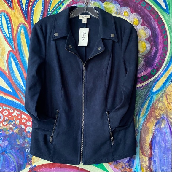 Style & Co Blue Jacket Sz XS 4-6 - Picture 3 of 13